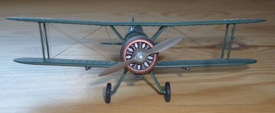 Front view of finished model