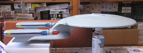 picture of the mostly assembled ship