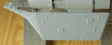 View of the replacement left wing